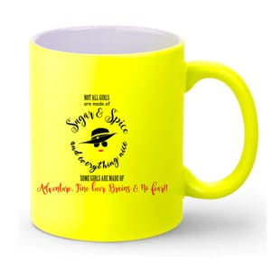 Sweet And Spice Neon Yellow Mug 330ml(11oz)Qty 1 Pc of Using white hard ceramic - Can be Customized As Per Requirement