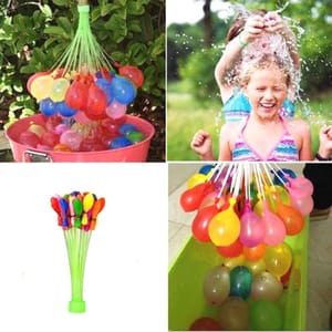 Water Balloons Holi for Kids Boys and Girls, Latex with Refill Hose, Three Bunches Balloons � Games Swimming Pool Outdoor Fun Magic Water Balloons (111 Balloons)