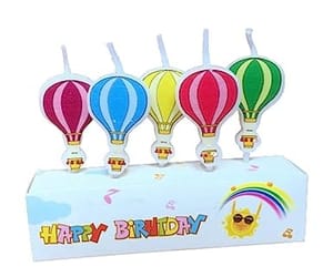 Candle with Balloon Theme Character Print Birthday Party Kids Birthday Party