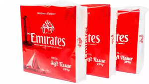 Printed Tissue Concord , MG Emirates 1 Ply Soft Tissue paper Napkins, 50 Pcs. Print as per available. Pack of 1