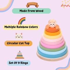 Rainbow Stacking Rings with Stacker