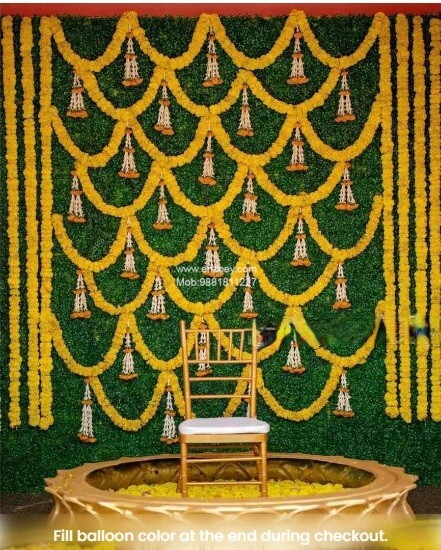 Floral Arc Haldi Decor