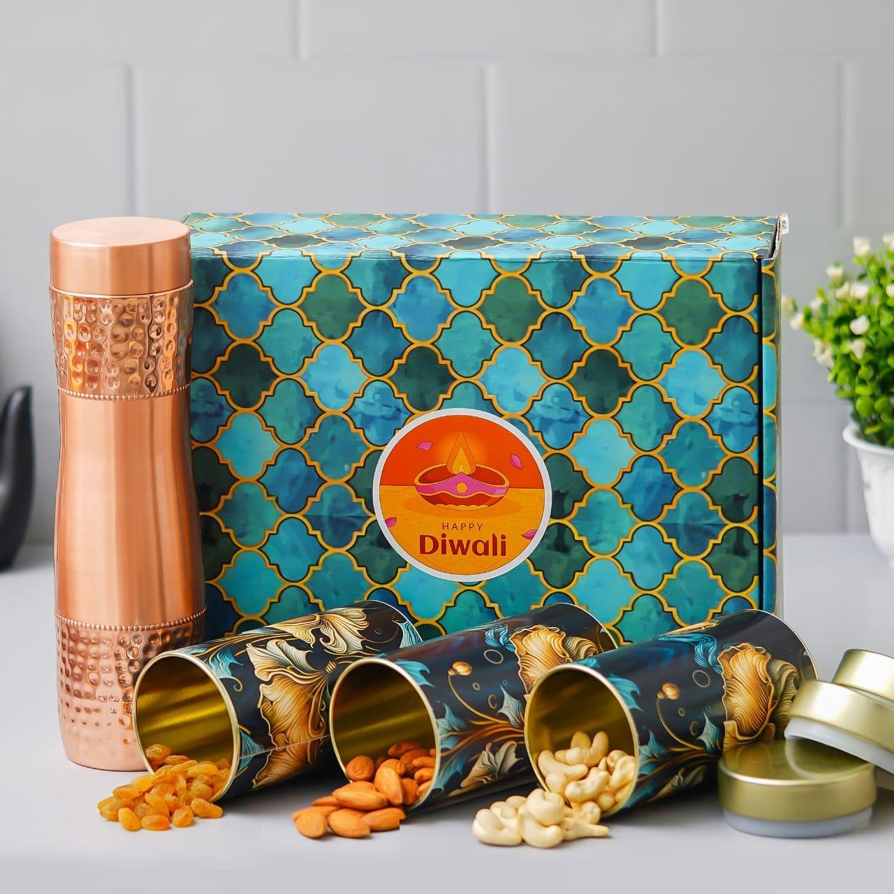 Copper Bottle & Gourmet Hamper