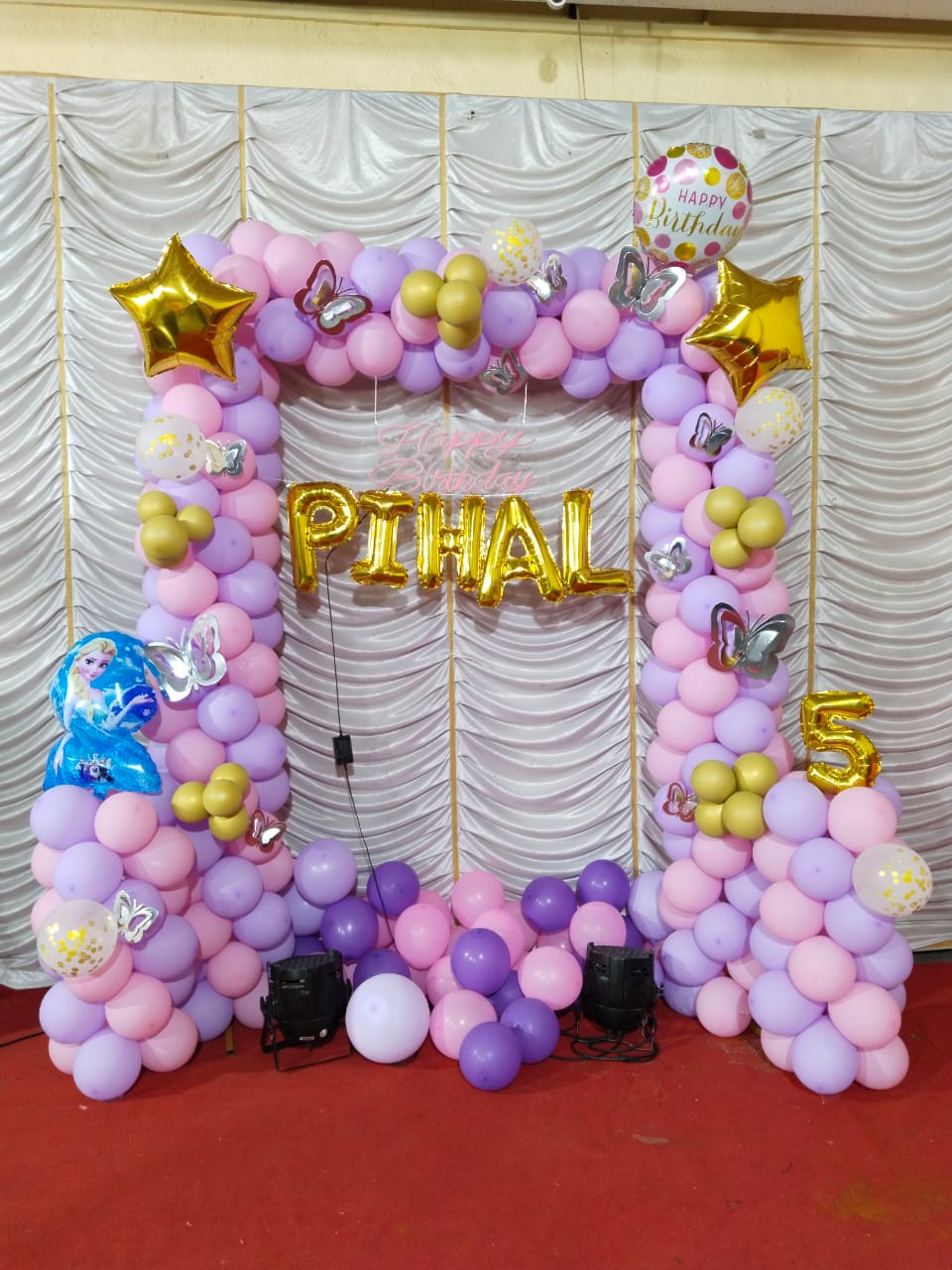 Pastel Frozen & Butterfly Theme Birthday Setup image 1