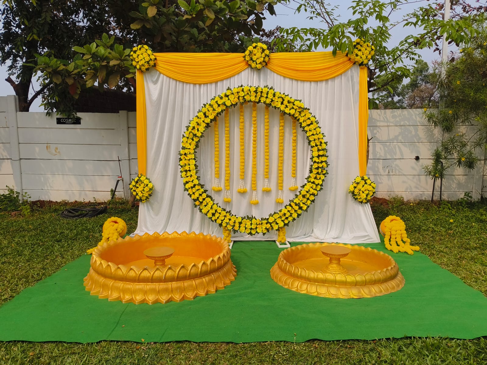 Haldi Ceremony Flower decoration