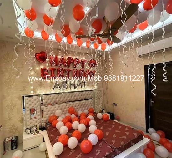 Red and White Balloon Decoration