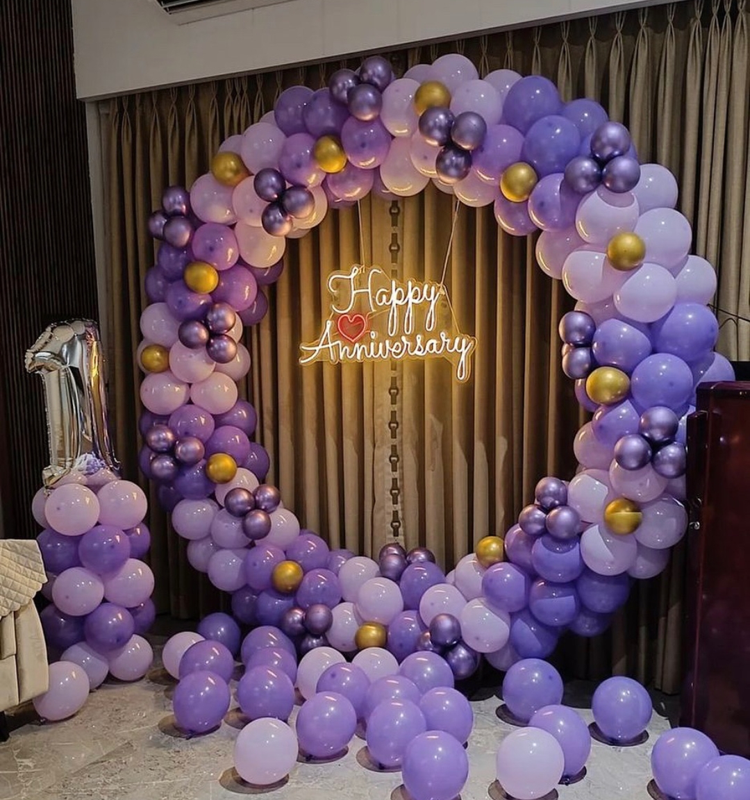 Anniversary Decoration Anniversary balloon decoration 1st marriage anniversary image 1