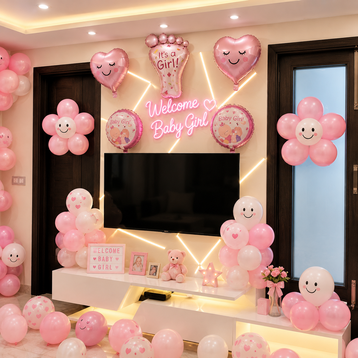 Welcome Baby Girl Decor