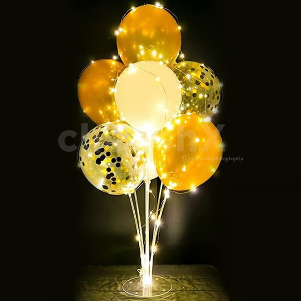 Golden Sparkle Balloon Bouquet