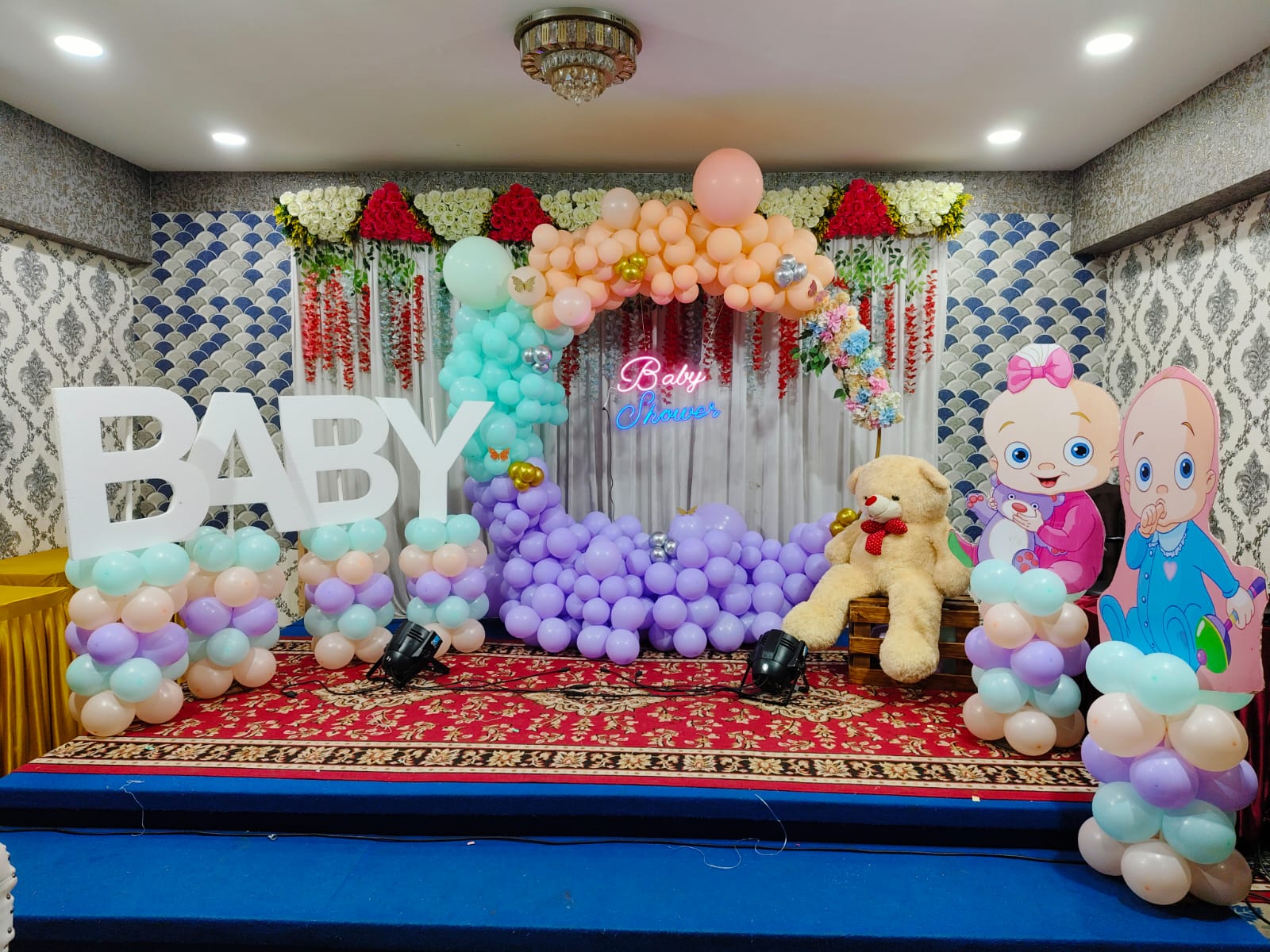 Baby Shower exclusive Decor mom to be party decore pastel crome latex color balloon Godh Bharai Home Decoration image 1