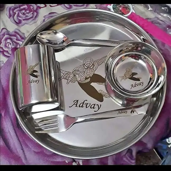 Personalized Superhero Character Stainless Steel Thali Set