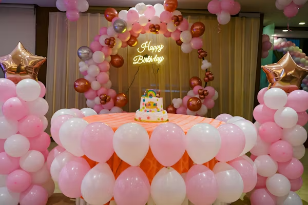 Balloons And Bow Birthday Decor image 2
