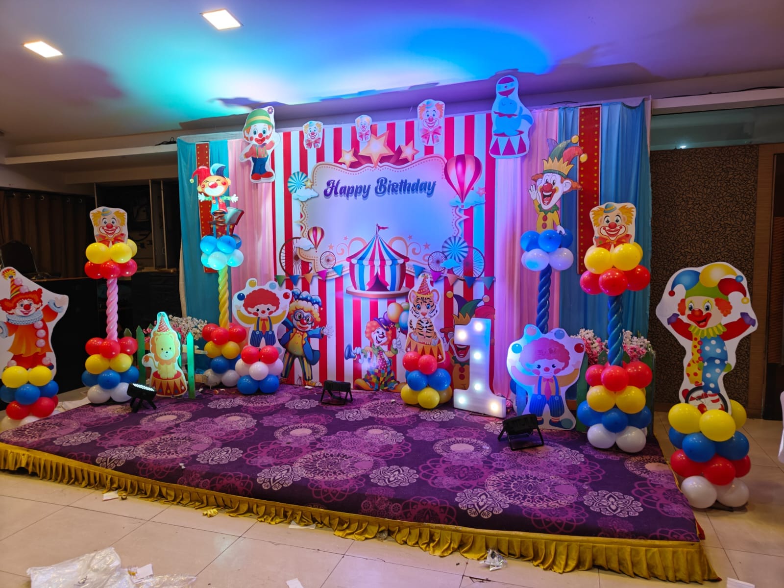 Grand Carnival / Circus Theme Birthday Stage Setup image 1