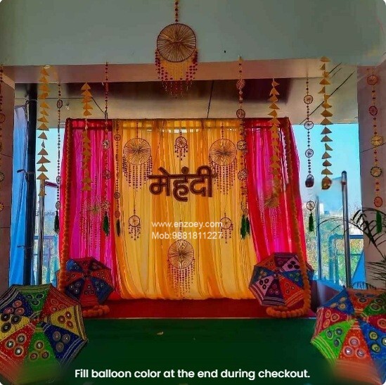 Colorful Mehendi Decoration