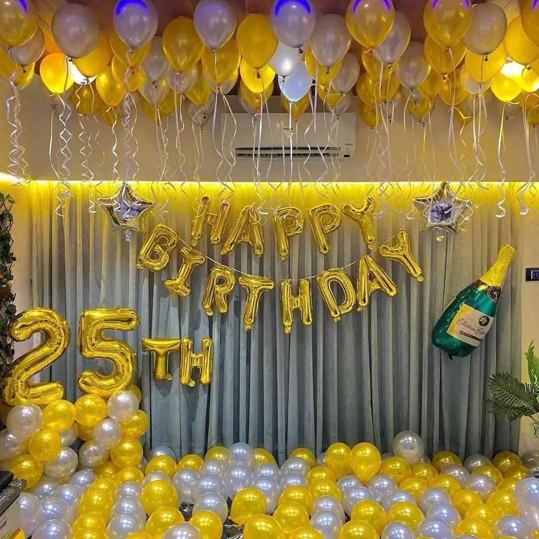 Premium 25th Birthday Gold & Silver Glamour Setup