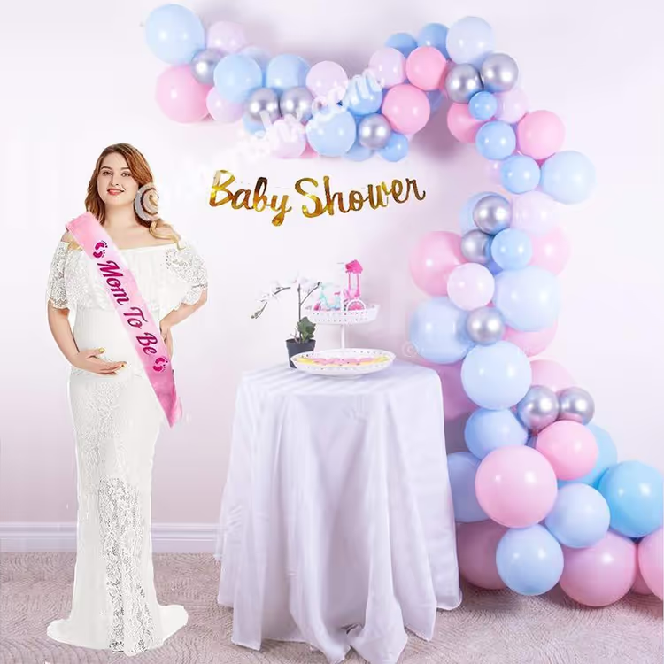 Pastel Balloons Baby Shower Decor