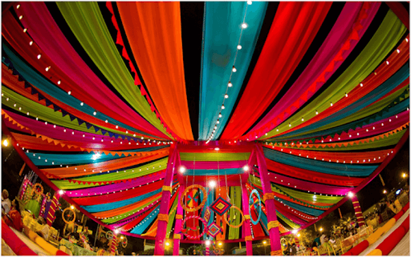 Premium Multicolour Garba Canopy Decoration