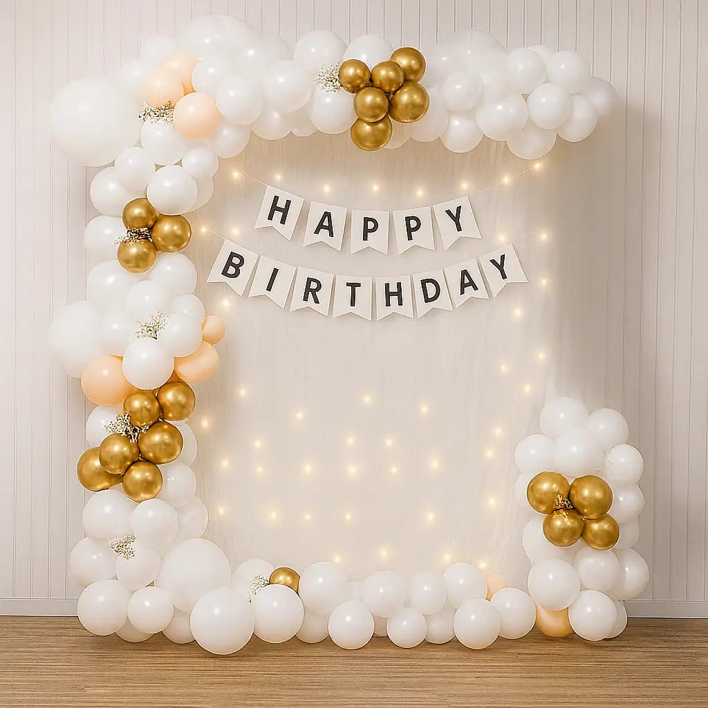 Pastel Lavender & Gold Birthday Decoration