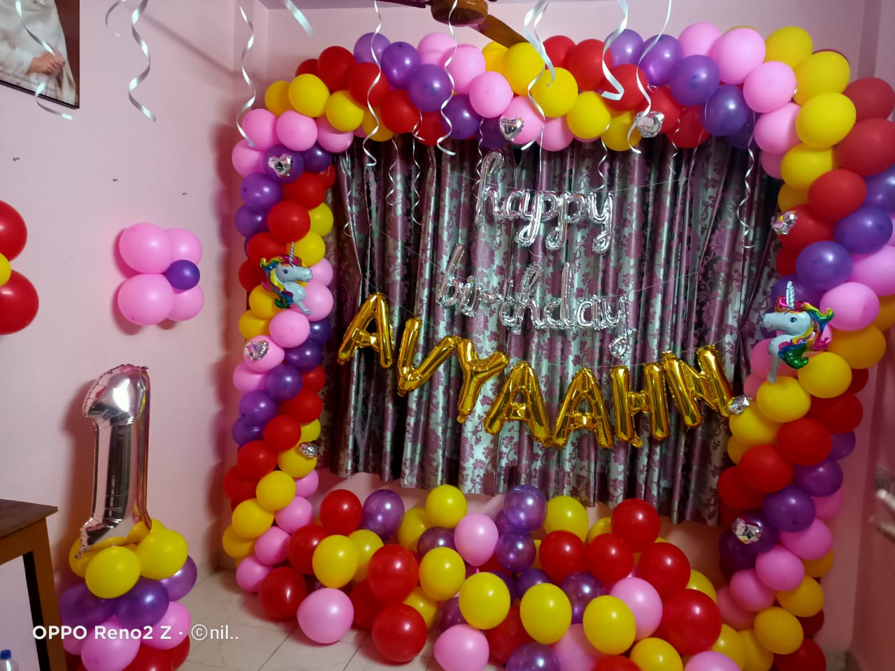 Birthday Balloon decoration for kids birthday latex and chrome  balloon decor