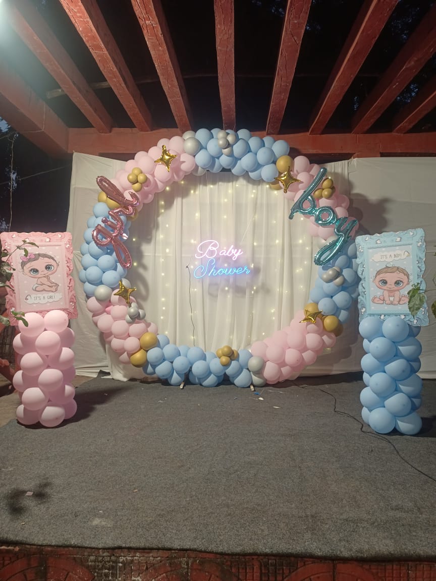 Baby Shower Decor mom to be party decore multi color balloon Godh Bharai Home Decoration image 9