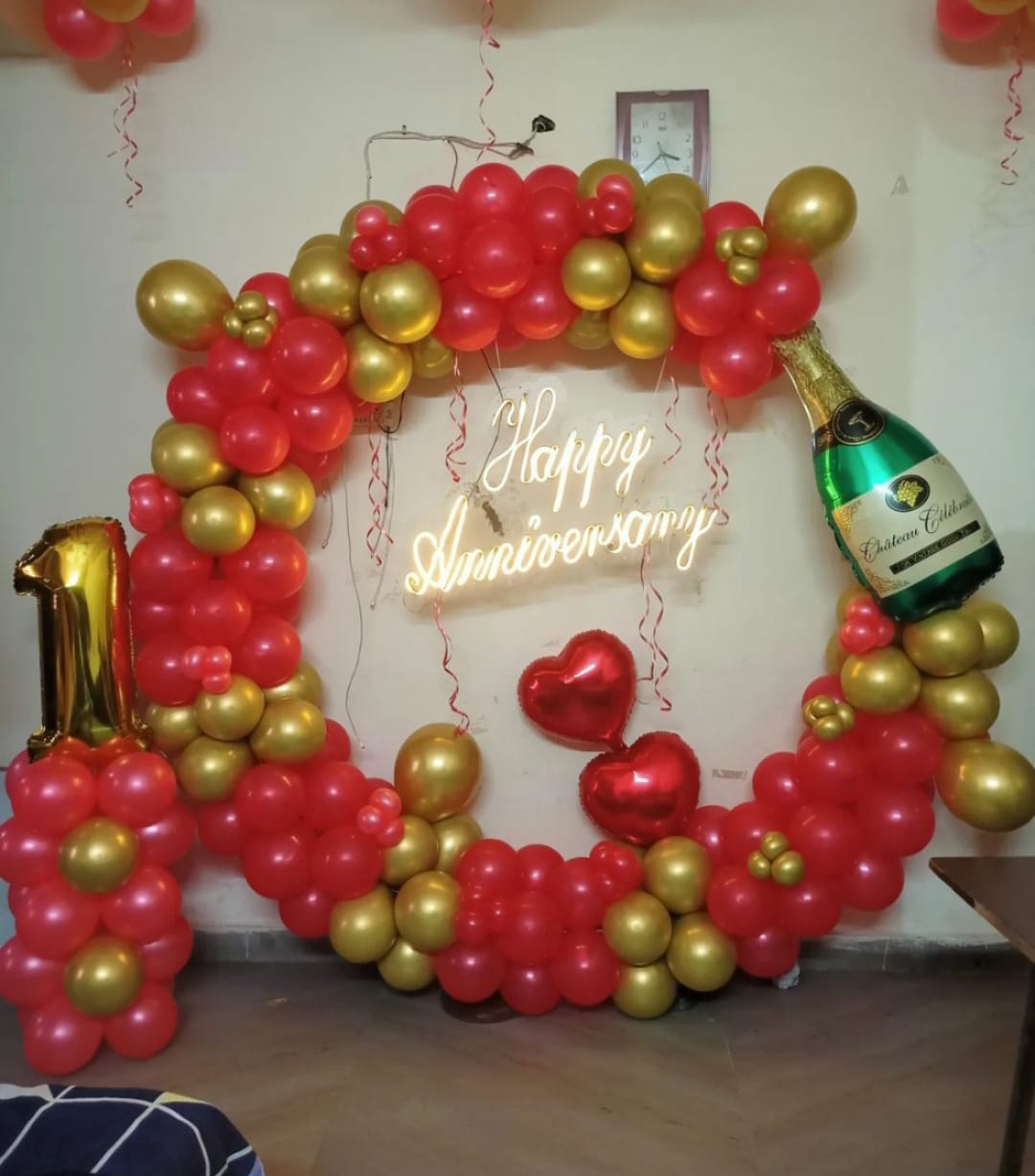 Anniversary Decoration Anniversary balloon decoration 1st marriage anniversary image 3