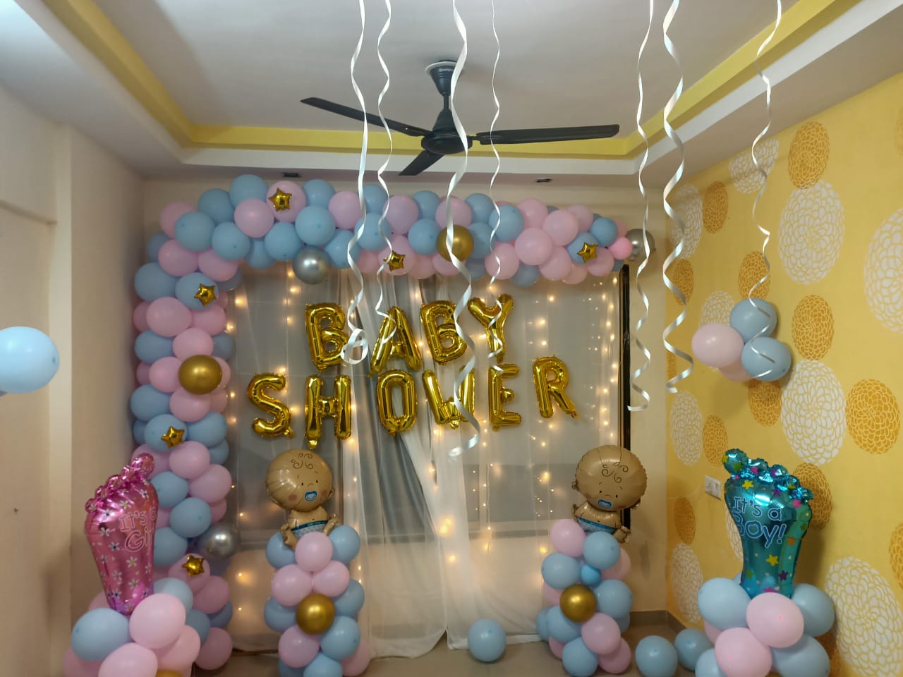Baby Shower Decor mom to be party decore ring led color balloon Godh Bharai Home Decoration image 5