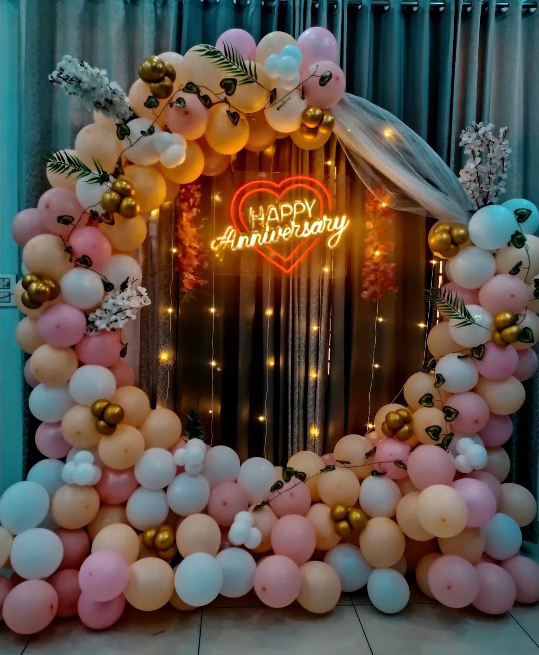 Anniversary Decoration Anniversary balloon decoration 1st marriage anniversary image 6