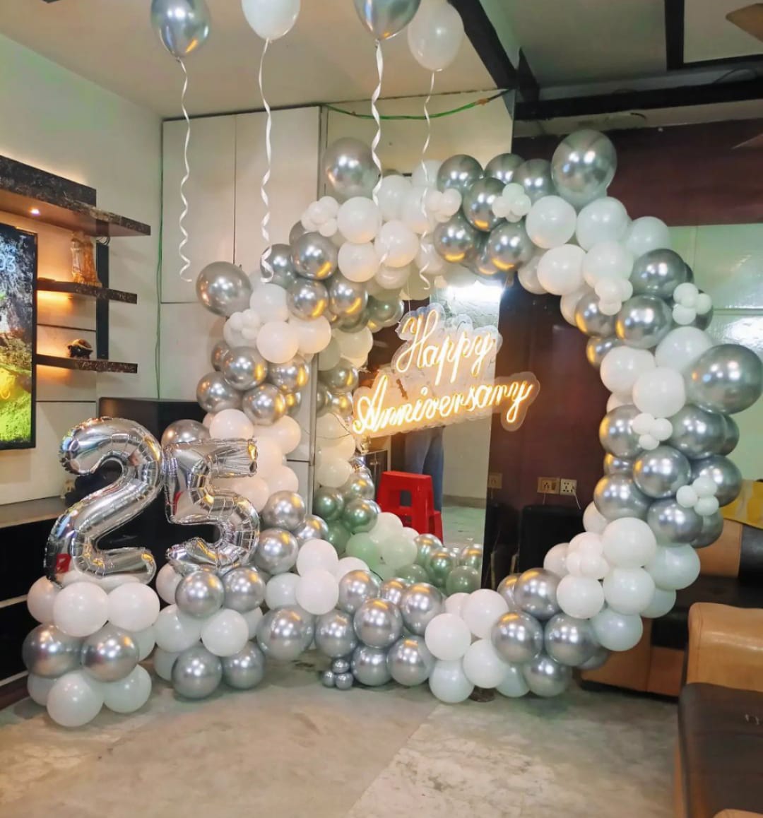 Anniversary Decoration Anniversary balloon decoration 1st marriage anniversary image 4