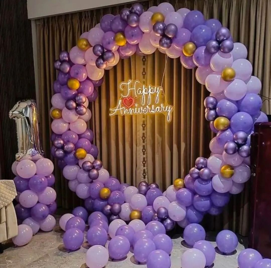 Anniversary Decoration Anniversary balloon decoration 1st marriage anniversary