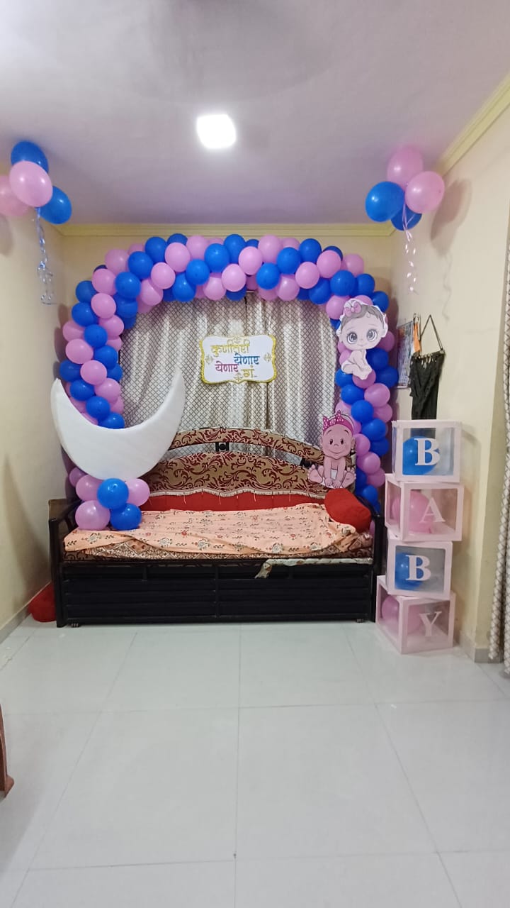 Baby Shower Decor mom to be party decore ring led color balloon Godh Bharai Home Decoration