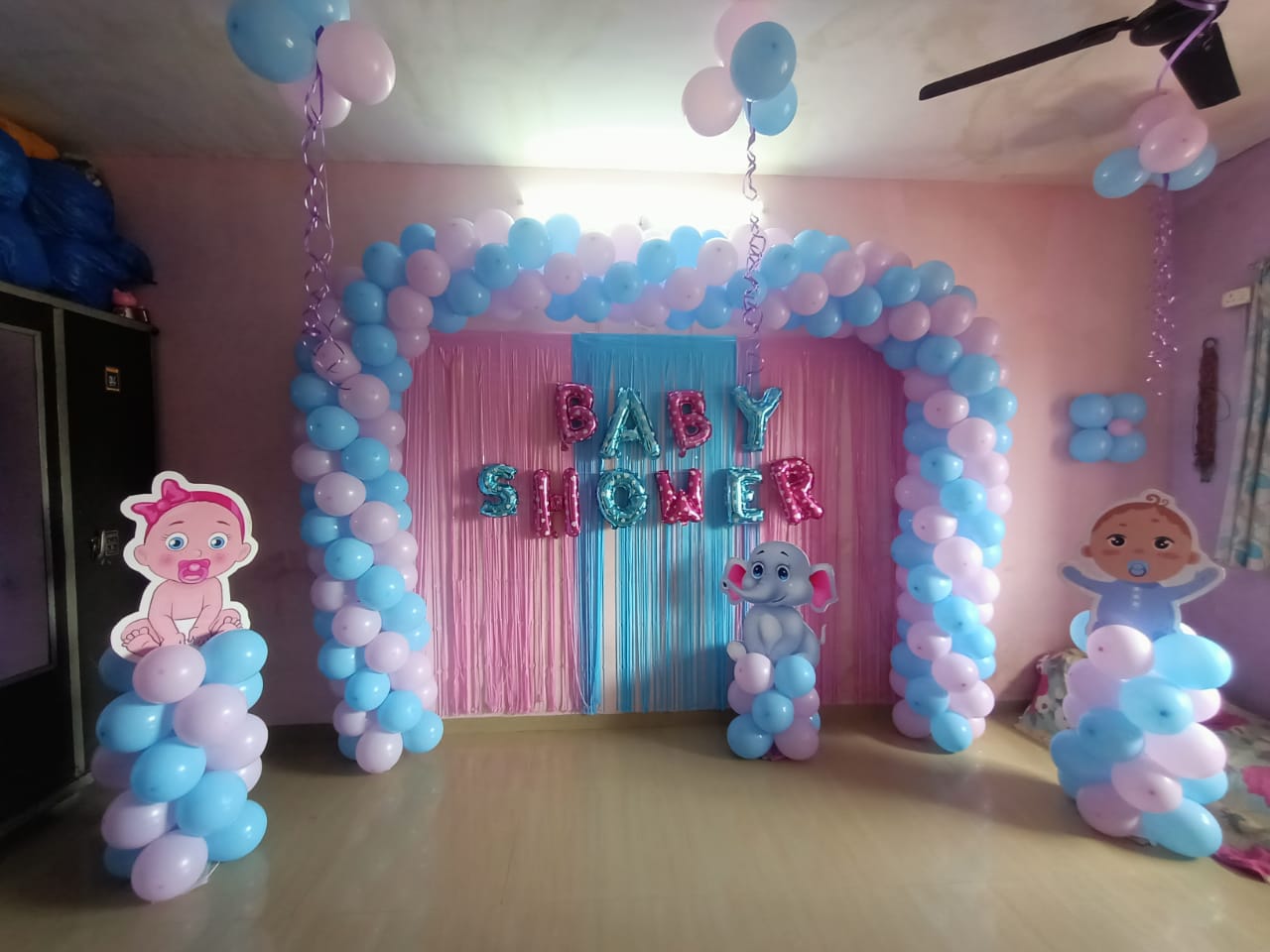 Baby Shower Decor mom to be party decore ring led color balloon Godh Bharai Home Decoration image 3