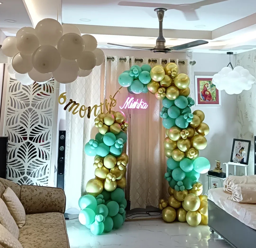 Birthday Balloon decoration for kids birthday latex and chrome  balloon decor image 3