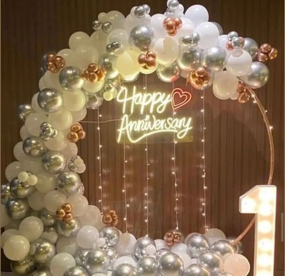 Anniversary Decoration Anniversary balloon decoration 1st marriage anniversary image 5