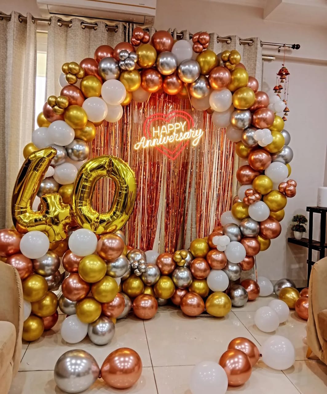 Anniversary Decoration Anniversary balloon decoration 1st marriage anniversary image 7