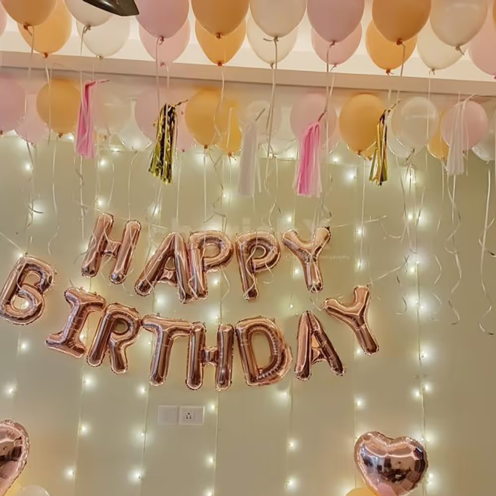 Pastel And Rosegold Birthday Decor